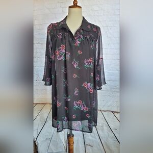 Coincidence & Chance - Urban Outfitters floral cottage chiffon mini dress sz S